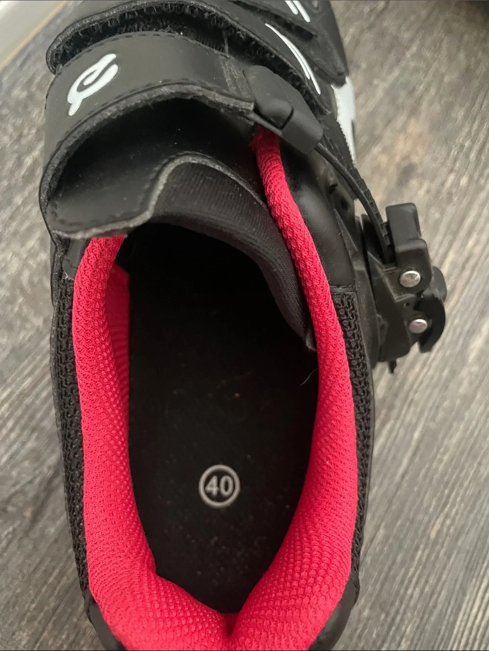 Peloton Black and Red Women's Cycling Shoes